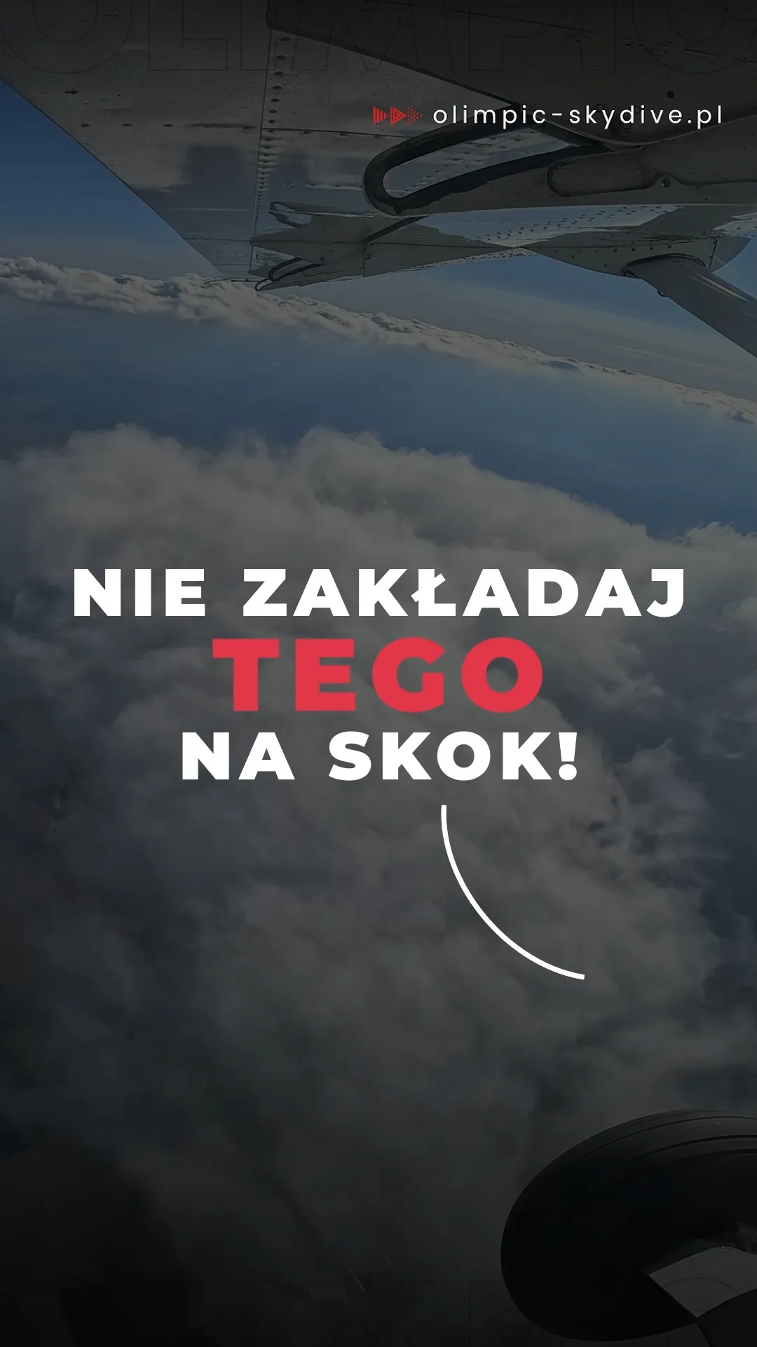 To zaÅóż na skok ze spadochronem - dla bezpieczeÅstwa i wygody! ðªNa stronie znajdziesz wszystko, co trzeba wiedzieÄ przed skokiem â¡ï¸ link w BIO.#skydivinglife #skokitandemowe #olimpicskydive #odmarzeÅdowrażeÅ